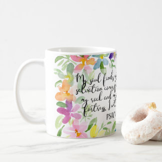 Mijn ziel vindt rust in God alleen. Koffiemok