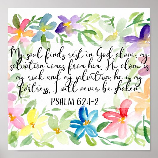 Mijn ziel vindt rust in God alleen. Poster (Voorkant)