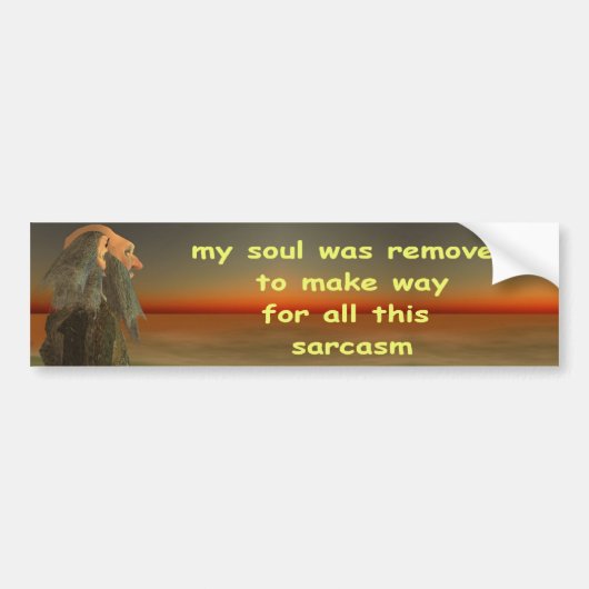 mijn ziel werd verwijderd bumpersticker (Voorkant)
