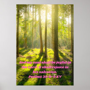 Mijn ziel zal blij zijn, Christelijk citaat Poster