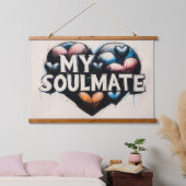 Mijn zielsverwant in hart hangend wandkleed (Slaapkamer)