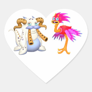 Mijn zingende monsters karakter hart sticker
