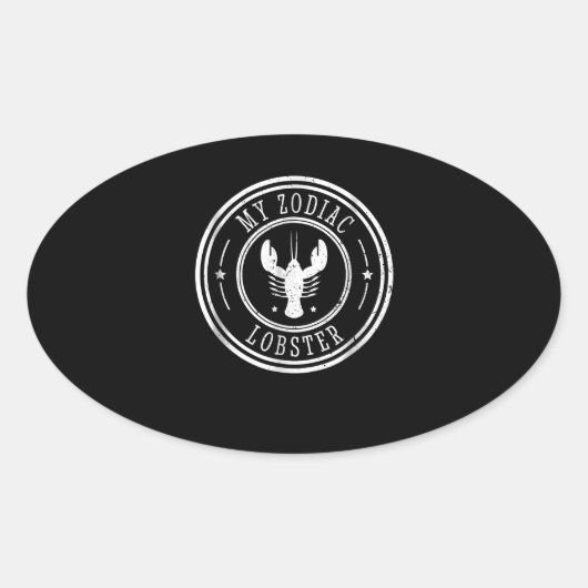 Mijn Zodiabeticus-kreeft - thema van de Peterson-p Ovale Sticker (Voorkant)