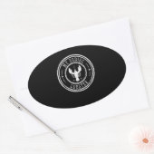 Mijn Zodiabeticus-kreeft - thema van de Peterson-p Ovale Sticker (Envelop)