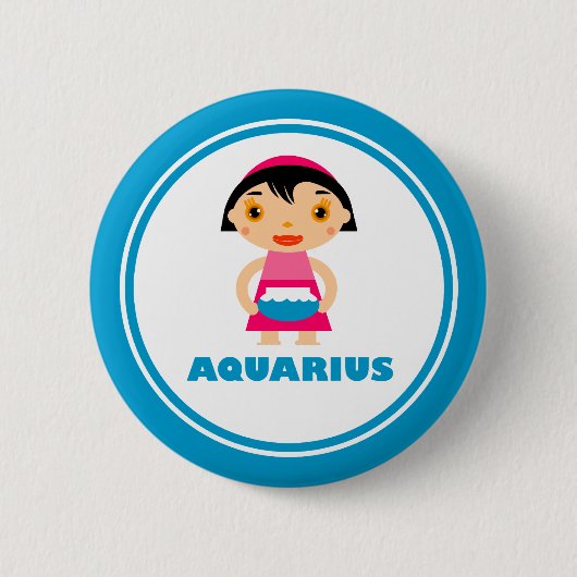 Mijn Zodiac Sign is Aquarius Ronde Button 5,7 Cm (Voorkant)