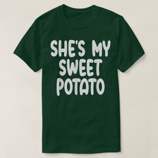 Mijn zoete aardappel I Yam Matching Couples Bedank T-shirt (Design voorkant)