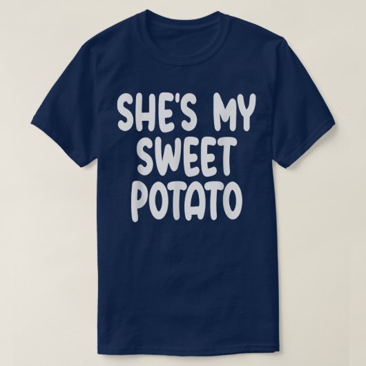 Mijn zoete aardappel I Yam Matching Couples Bedank T-shirt (Design voorkant)