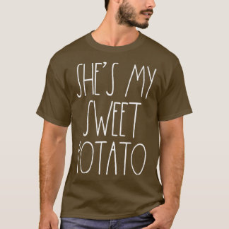 Mijn zoete aardappel I Yam stelt paren Thanksgivin T-shirt