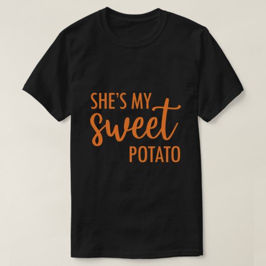 Mijn zoete aardappel I Yam Valentijnse Thanksgivin T-shirt (Design voorkant)