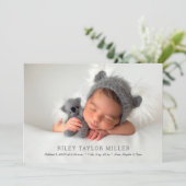 Mijn zoete baby-meisje Foto geboorteaankondigingen (Staand voorkant)