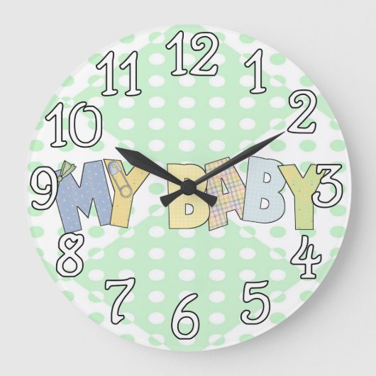 Mijn zoete Baby Nursery Wall klok (Voorkant)