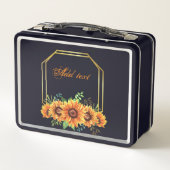 Mijn zoete box bloemen, zwarte lunchbox (Achterkant)