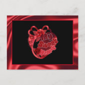 Mijn zoete Heart Red Shiny Valentijn Briefkaart (Voorkant)