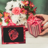 Mijn zoete Heart Red Shiny Valentijn Briefkaart