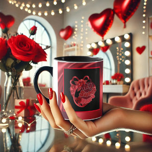Mijn zoete Heart Red Shiny Valentijn Coffee Mok