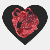 Mijn zoete Heart Red Shiny Valentijn Heart Sticker (Voorkant)
