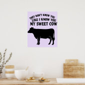 Mijn Zoete Koe Poster (Keuken)