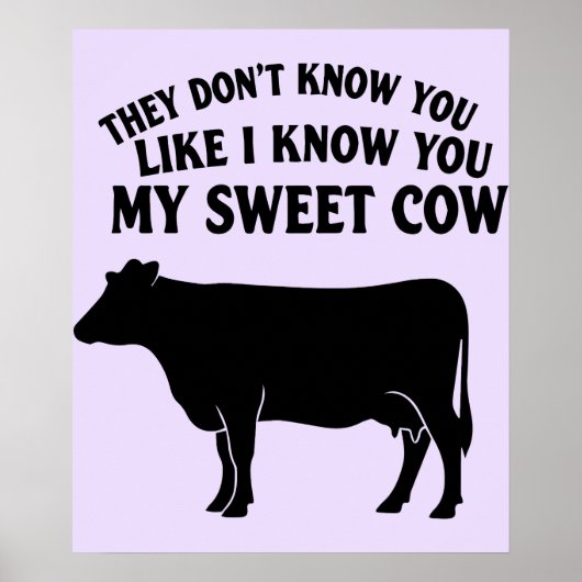 Mijn Zoete Koe Poster (Voorkant)