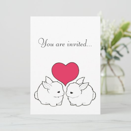 Mijn zoete konijn liefde wraak trouwkaart kaart (Staand voorkant)