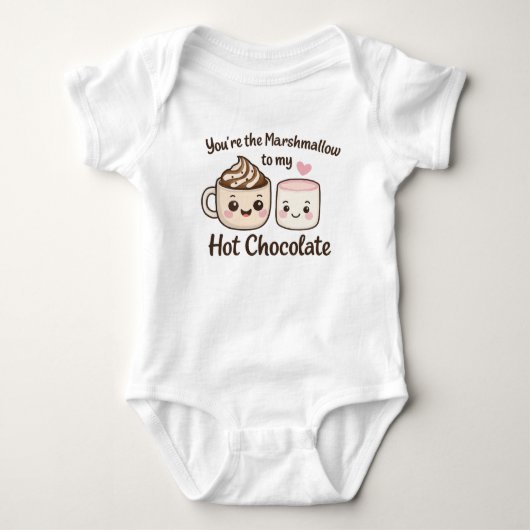 Mijn Zoete Marshmallow & Warme Chocolade Baby Groe Romper (Voorkant)