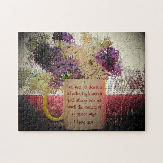 Mijn zoete vrouw Valenpuzzle Legpuzzel (Horizontaal)