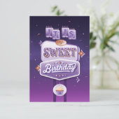 Mijn zoete zestien uitnodiging van de Birthday Par (Staand voorkant)