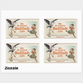 "Mijn zogenaamde Selfish Life"-stickers (kindervri Rechthoekige Sticker (Vel)