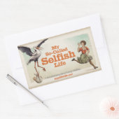 "Mijn zogenaamde Selfish Life"-stickers (kindervri Rechthoekige Sticker (Envelop)