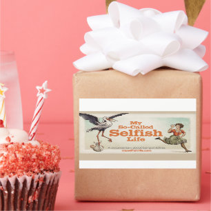 "Mijn zogenaamde Selfish Life"-stickers (kindervri Rechthoekige Sticker