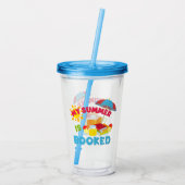 Mijn zomer is gebarsten met acryltumbler acryl drinkbeker (Achterkant)
