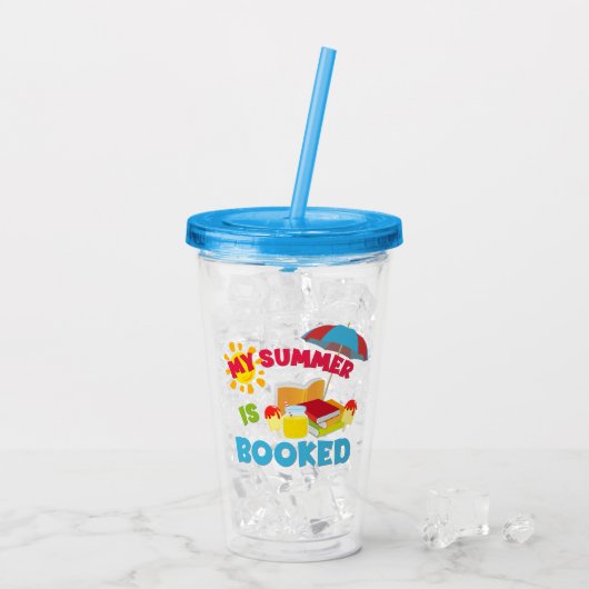 Mijn zomer is gebarsten met acryltumbler acryl drinkbeker (Achterkant ijs)