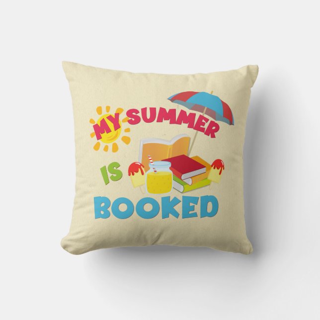 Mijn zomer is geboekt kussen (Voorkant)