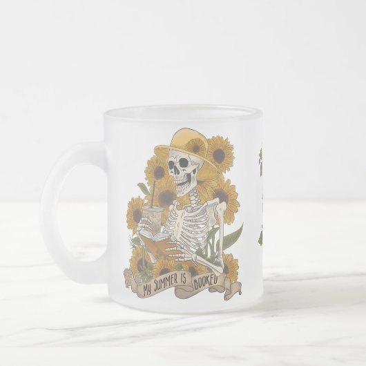 Mijn zomer is geboekt matglas koffiemok (Links)