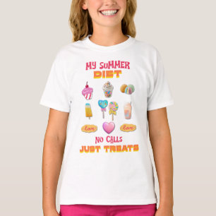 Mijn zomerdieet Geen oproepen alleen lekkers T-shirt