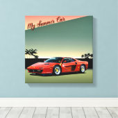 Mijn zomerwagen canvas afdruk (Insitu (Houten vloer))