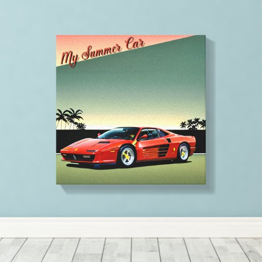 Mijn zomerwagen canvas afdruk (Insitu (Houten vloer))