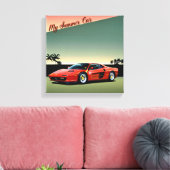 Mijn zomerwagen canvas afdruk (Insitu (Woonkamer))