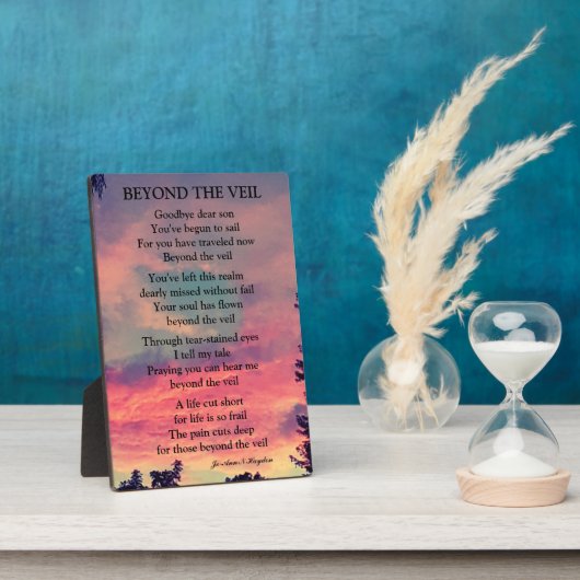 MIJN ZON IS BOVEN DE VEIL POEM FOTOPLAAT (Zijkant)