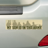 MIJN ZON IS IN DE ARMIJN BUMPERSTICKER (Op auto)