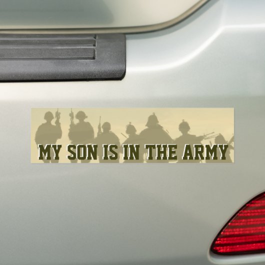 MIJN ZON IS IN DE ARMIJN BUMPERSTICKER (Op auto)