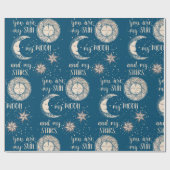 Mijn zon, maan en sterren cadeaupapier (Vlak)