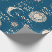 Mijn zon, maan en sterren cadeaupapier (Hoek)