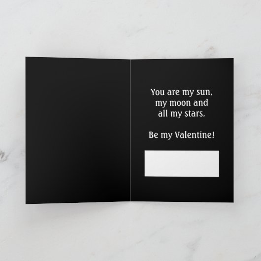 Mijn Zon, Mijn Maan en Al Mijn Sterren Valentijn K Kaart (Binnen)