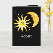 Mijn Zon, Mijn Maan en Al Mijn Sterren Valentijn K Kaart (Gele Bloem)