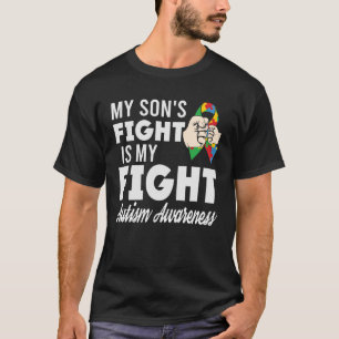 Mijn zonen vechten is mijn vechtmoeder papa lint a t-shirt