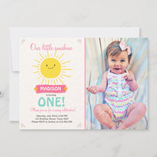 Mijn zonneschijn Kleine zonneschijn verjaardagsuit Kaart (Voorkant)