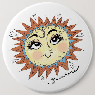 Mijn zonneschijn Leuke illustratie Ronde Button 6,0 Cm
