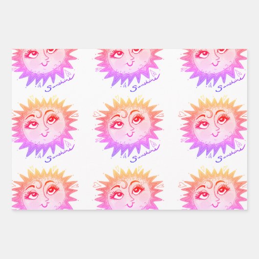 Mijn Zonneschijn Leuke Illustratie Zonneverpakking Inpakpapier Vel (Voorkant 3)