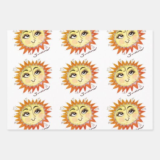 Mijn Zonneschijn Leuke Illustratie Zonneverpakking Inpakpapier Vel (Voorkant)