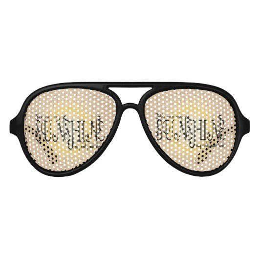 Mijn zonneschijn op Burlap Aviator Zonnebril (Voorkant)